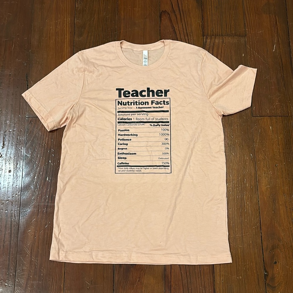 Teacher Nutritions T- Shirt (size Large women’s)